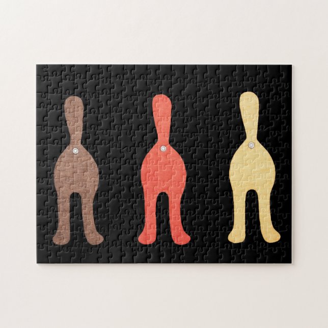 Unique Art Puzzle - 3 Cat Hintern #1 (Horizontal)
