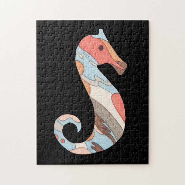 Unique Art Puzzle - Seahorse #2 - Erin Brie Art (Vertikal)