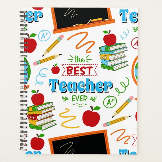 Unique Best Teacher Planner Journal Planer (Vorderseite)
