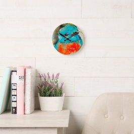 Unique Bird Watercolor Wall Clock Runde Wanduhr