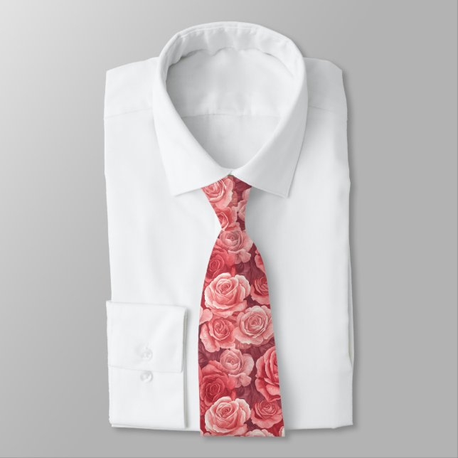Unique Birthday Gifts For Him Rose Floral Krawatte (Gebunden)