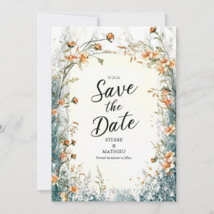 Unique Bloom Wildblume Wedding Save The Date