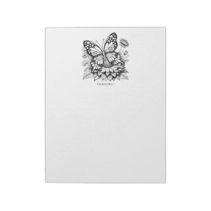 Unique Butterfly Coloring Pages Notepad Notizblock
