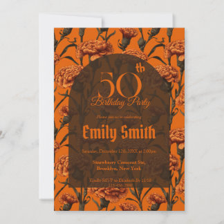 Unique Carnation Sparkle 5Th Birthday Einladung