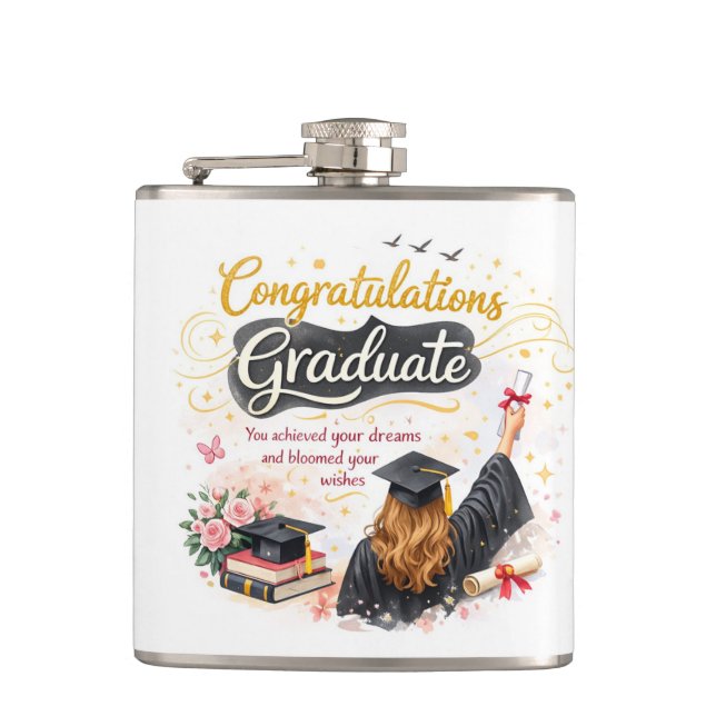 Unique Class of 2026 Graduation Gift Flask Flachmann (Vorderseite)