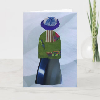 Unique Collage Earth Mama Blue Blank Karte