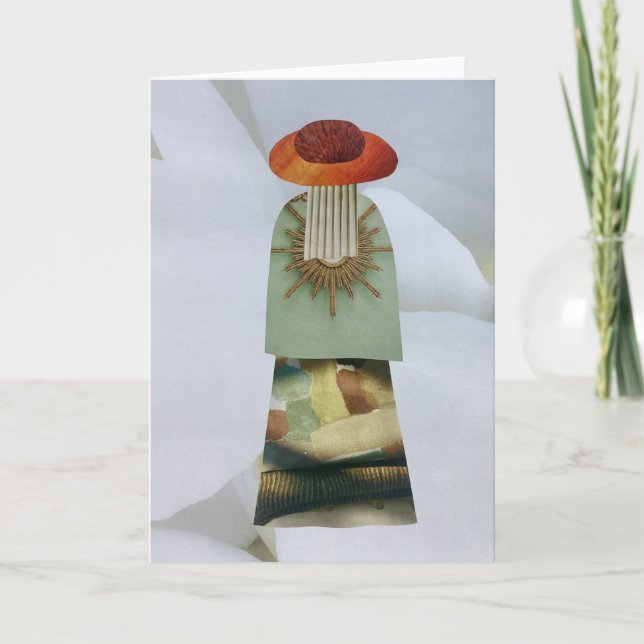 Unique Collage Earth Mama Star Blank Karte (Vorderseite)