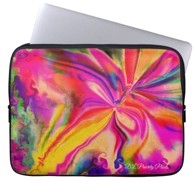 Unique Colorful Abstract Marble Liquified  Laptopschutzhülle (Vorderseite)