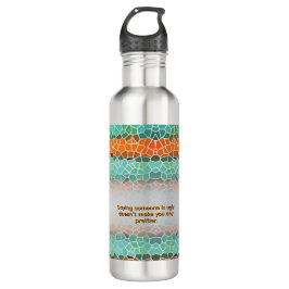 Unique Colorful Triangle Pattern & Quotes Edelstahlflasche