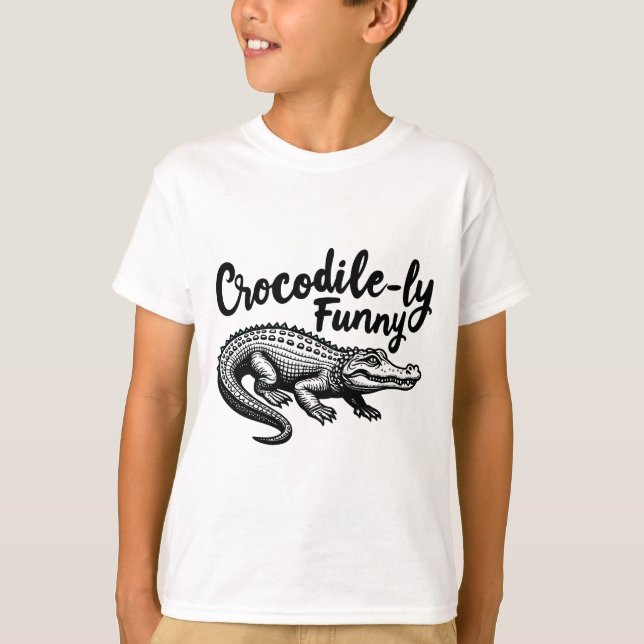 Unique Crocodile T-Shirt fun Graphisme (Devant)