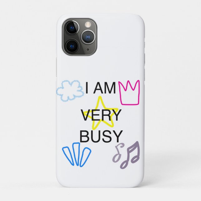 Unique Designs Iam Very Busy Case-Mate iPhone Hülle (Rückseite)