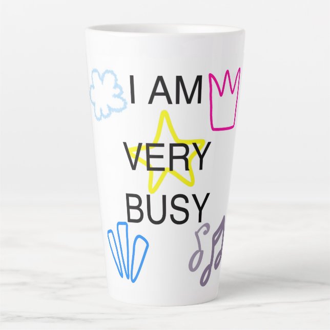 Unique Designs Iam Very Busy Milchtasse (Vorderseite)