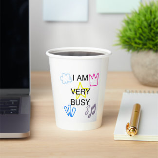 Unique Designs Iam Very Busy Pappbecher