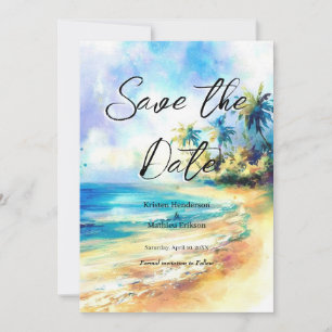Unique Destination Beach Hochzeit Save The Date