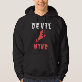 Unique Devil Mind Hoodie - Edgy Graphic