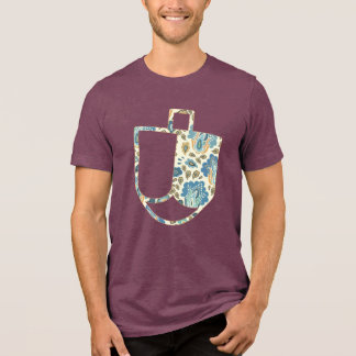 Unique Dreidel Imitats Applique Hanukkah Tri-Blend Shirt