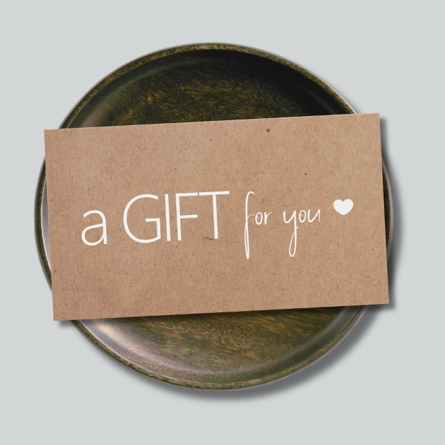 Unique Élégant imprimé Kraft Coeur blanc (Créateur téléchargé)