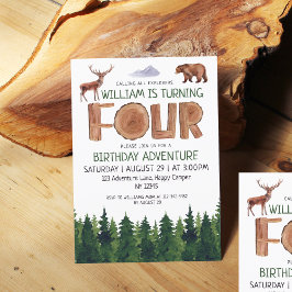 Unique Explorer Boys 4. Geburtstag Einladung