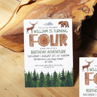 Unique Explorer Boys 4. Geburtstag Einladung