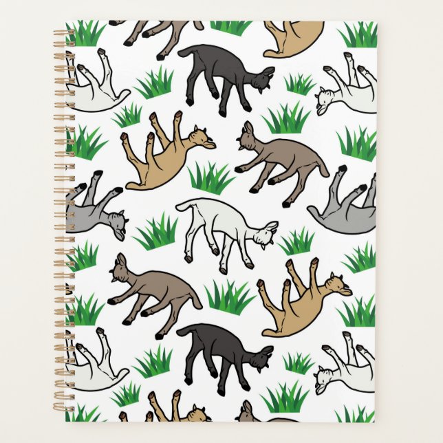 Unique Fainting Goats Planner Journal Planer (Vorderseite)
