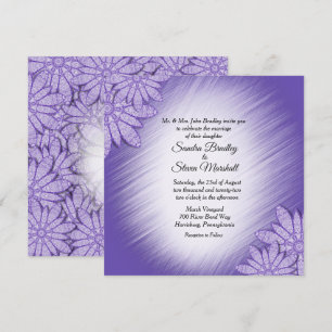 Unique Faire-part de mariage d'accents floraux de 