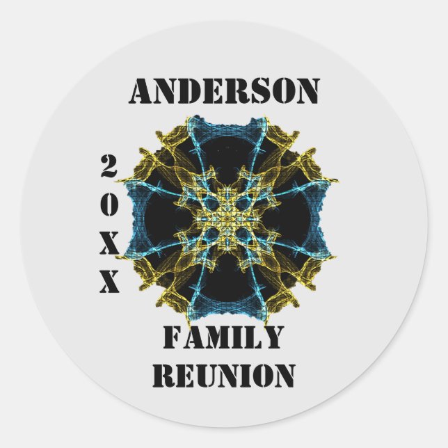 Unique Family Runion Celestial Umschlag Aufkleber (Vorderseite)