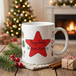 Unique festive modern christmas holiday kaffeetasse