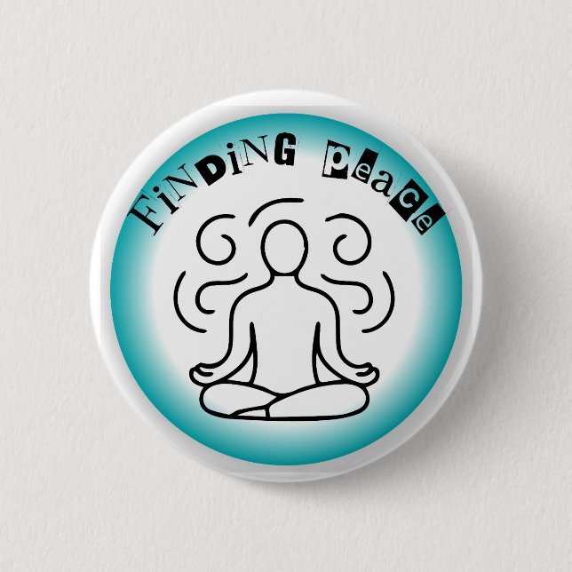 Unique Finding Peace Art Designs - Happy Shopping Button (Vorderseite)