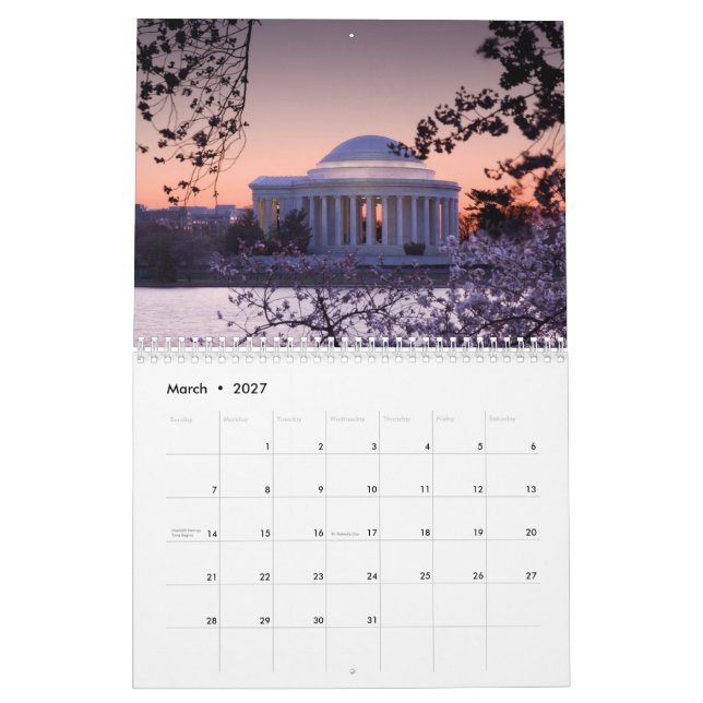 Unique Fine Art Calendrier Washington DC 2023 (Mar 2027)
