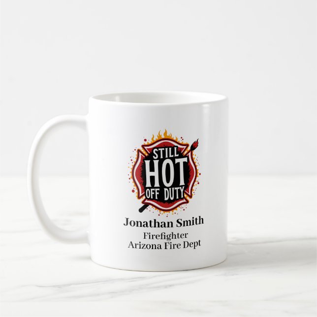 Unique Firefighter Badge in Red Maltese Cross Kaffeetasse (Links)