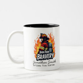 Unique Firefighter or Fireman Gift Zweifarbige Tasse