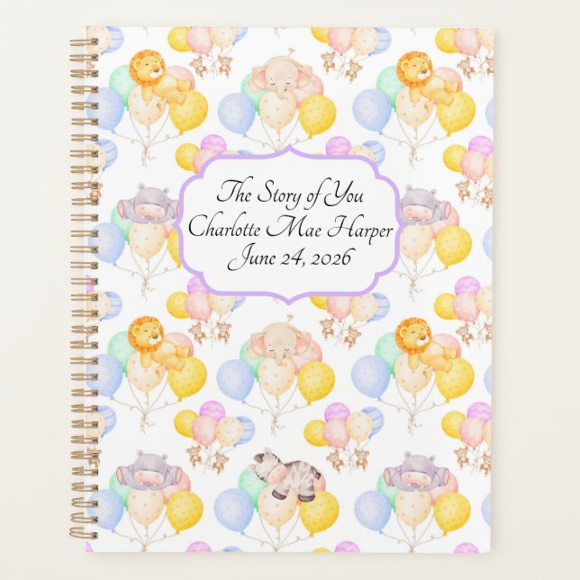 Unique First Year Baby Memory Journal Planer (Vorderseite)