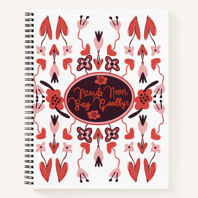 Unique FloralDesign  Notizbuch (Vorderseite)