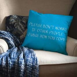 Unique Font Encouraging Empathic Message Kissen