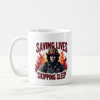 Unique Funny Firefighter or Fireman on Fire Rescue Kaffeetasse