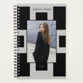 Unique Geometric Black & Gray Women Foto 2024 Planer