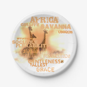 Unique Giraffes Paper Tellers 7" Pappteller