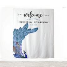 Unique Glam & Luxe Peacock Wedding Background