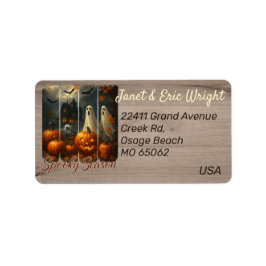 Unique Halloween theme artsy custom address Adressaufkleber