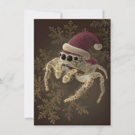 Unique Jumping Spider Christmas Cards Feiertagskarte