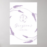 Unique Lavender Wedding Sign Keepake