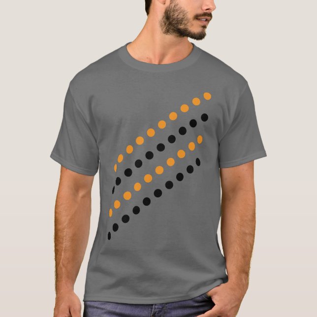 Unique Men's Polka Dot T - Shirt - Dunkelgrau (Vorderseite)