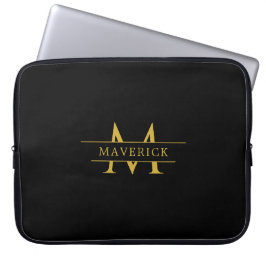 Unique Name Laptop Cover Featuring Modern Monogram