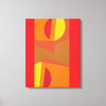 Unique Orange Abstract Pattern Art Print