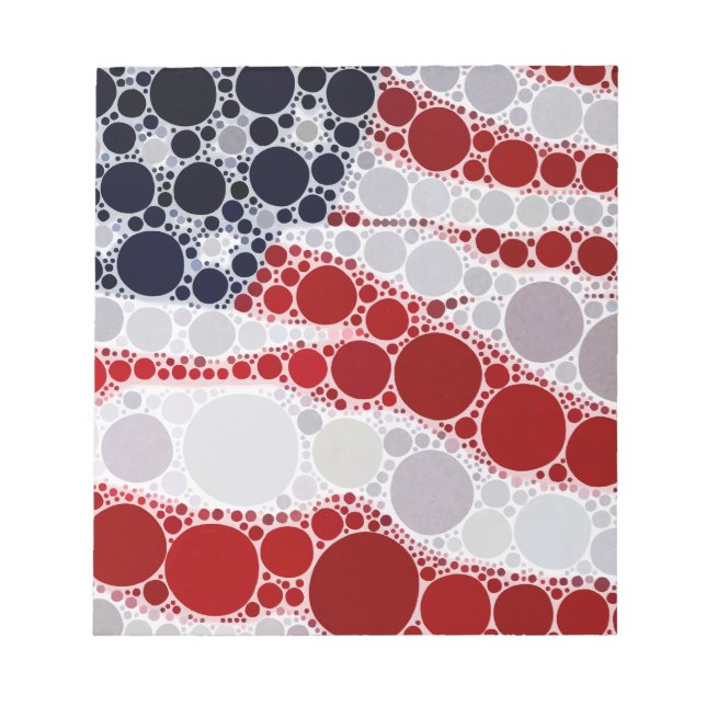 Unique Patriotic American Flag Notizblock (Vorderseite)