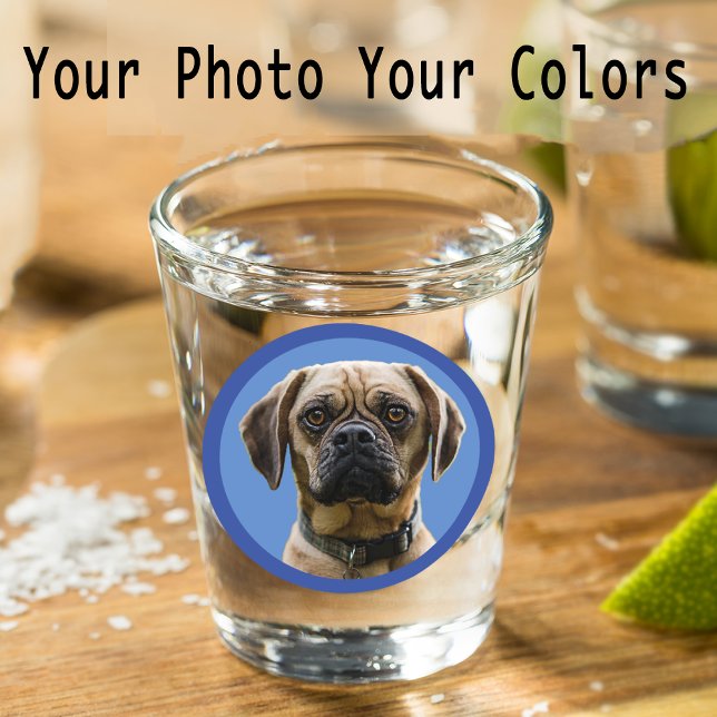 Unique Personalized First Pet Dog Lover Photo Gift Schnapsglas (Von Creator hochgeladen)