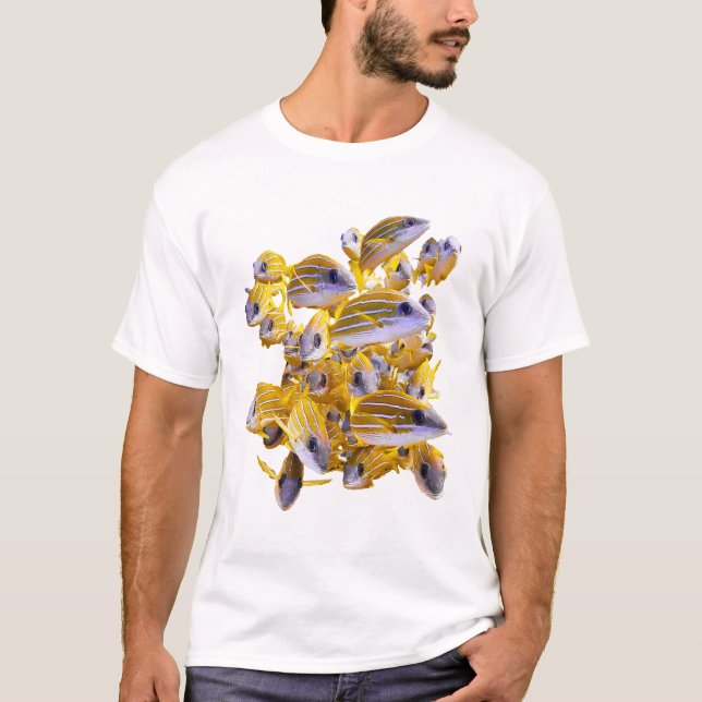 Unique Photo Art Shirt - Yellow Fishes (Vorderseite)