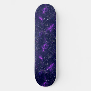 Unique Purple Astrologie Design Skateboard