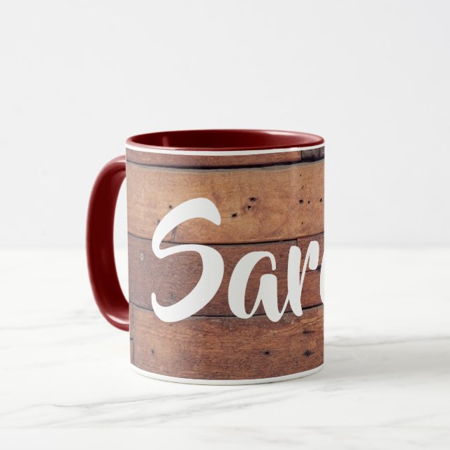 Unique Rustique Grange Monogramme Nom Café Mug (Devant gauche)