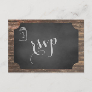 Unique Rustique Mason Jar Mariage RSVP